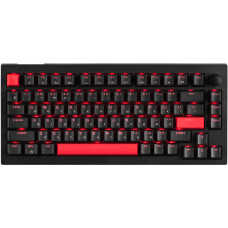 Клавіатура механічна Lemokey  X4 84Key, Keychron Brown, USB-A, QMK/VIA, EN/UKR, Red led, чорний