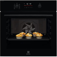 Духова шафа Electrolux електрична, 72л, A, пара, дисплей, конвекція, телескопічні напрямні, чорний