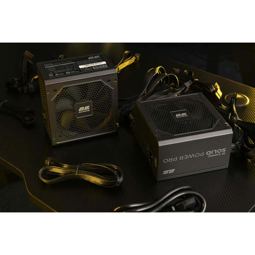 Блок живлення 2E GAMING Solid Power Pro ATX3.1 GEN5.0  (750W), >85%, 80+ Bronze, 120мм, 1xMB 24pin(20+4), 2xCPU 8pin(4+4), 3xMolex, 6xSATA, 4xPCIe 8pin(6+2), 1xPCIe GEN5 16pin, Semi Modular