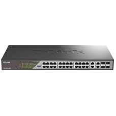 Комутатор D-Link DSS-200G-28MP 24xGE PoE, 4xSFP/GE, 370W, Некерований Комутатор D-Link DSS-200G-28MP 24xGE PoE, 4xSFP/GE, 370W, Некерований