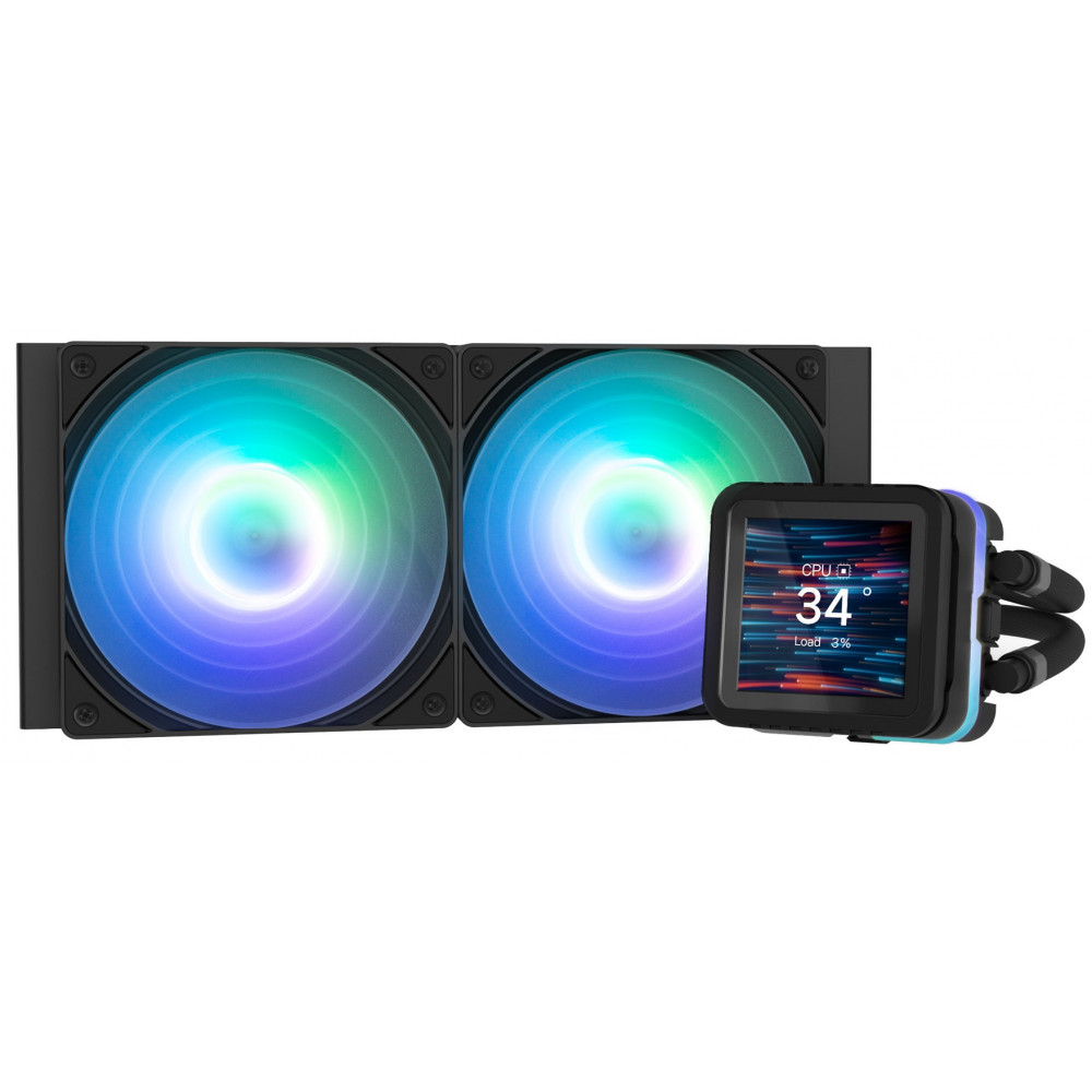 Система рідинного оxолодження  Zalman Alpha 2DS A24 ARGB, LGA1851, 1700, 1200, 115x, AM5, AM4, TDP 320W, чорний