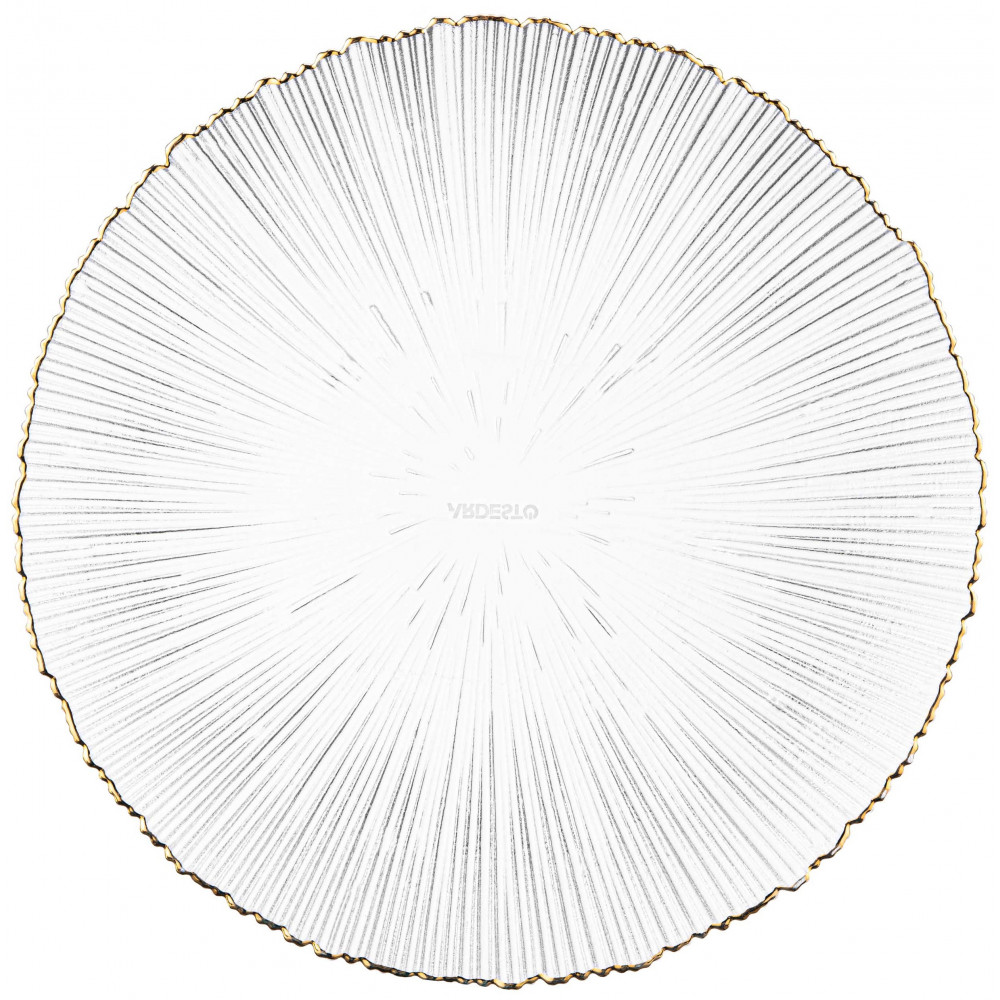 Тарілка Ardesto Mallow, 21см, скло, прозорий