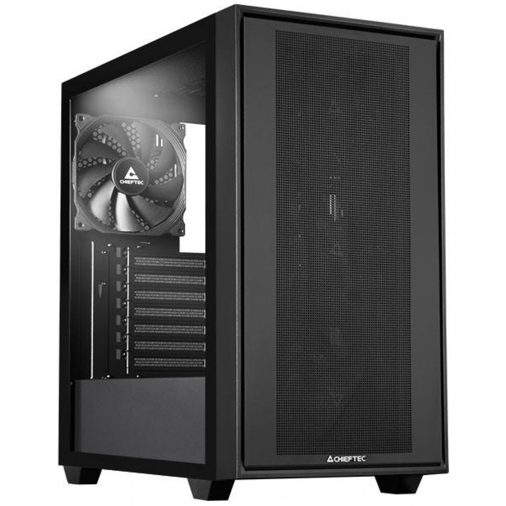 Корпус CHIEFTEC Gaming Night Hunter, без БЖ, 2xUSB3.0, 1xUSB3.2 Gen2 Type-C, 4x140мм, VGA 425мм, LCS ready, TG Side panel, EATX, чорний