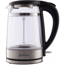 Електрочайник Gorenje 1.7л, 2,200 Вт, strix контроль, скло, чорний