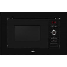 Мікрохвильова піч Hansa вбудовувана, 20л, електр.управл., 800Вт, гриль, дисплей, відкр.кнопкою, чорний