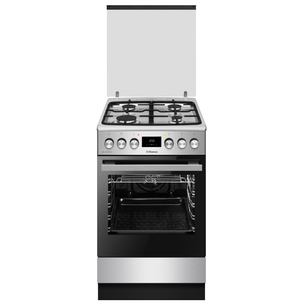 Плита Hansa комбінована, 65л, 50x60см, дисплей, конвекція, чавун, нерж