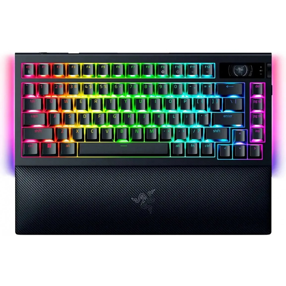 Клавіатура механічна Razer BlackWidow V4 Pro 75%, 81key, Mechanical Switches Gen-3, USB-A/WL/BT, EN, RGB, чорний