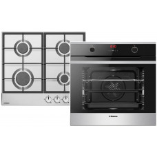 Комплект Hansa (духовка електрична + поверхня газова), чорний+нерж Комплект Hansa (духовка електрична + поверхня газова), чорний+нерж