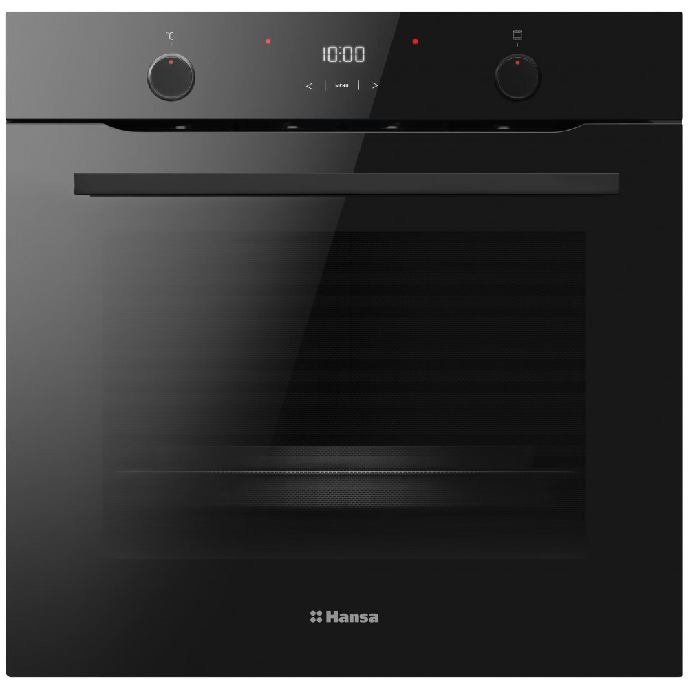 Духова шафа Hansa електрична, 77л, А, дисплей, конвекція, чорний