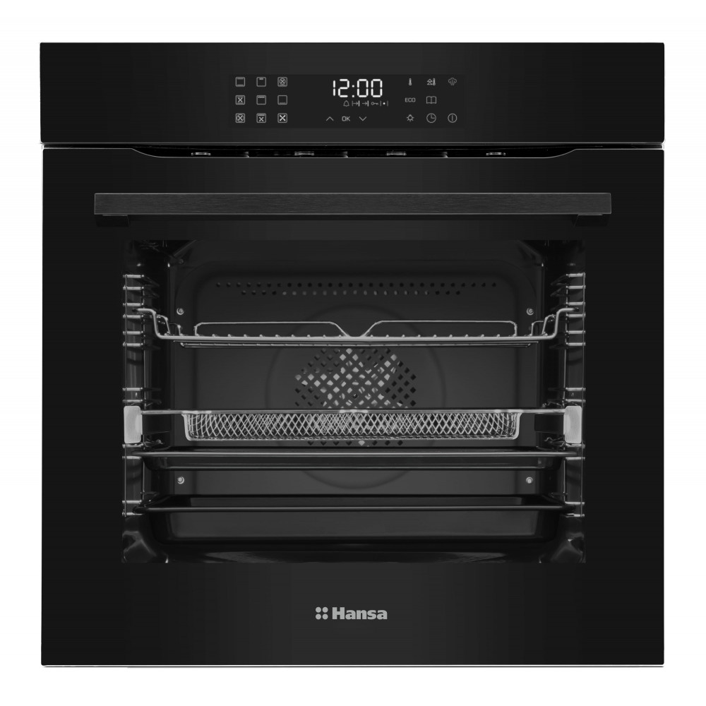Духова шафа Hansa електрична, 77л, A+, дисплей, конвекція, чорний