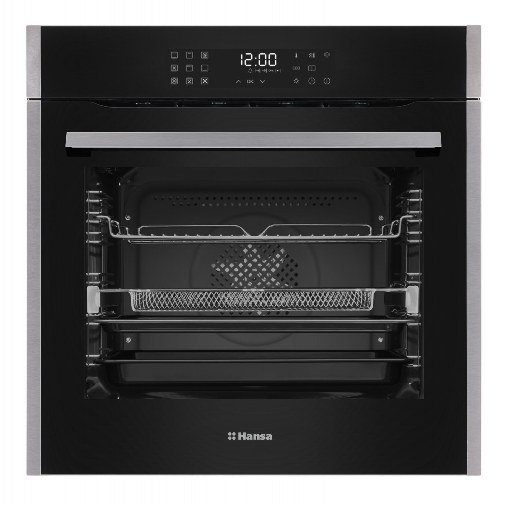 Духова шафа Hansa електрична, 77л, A+, дисплей, конвекція, чорний