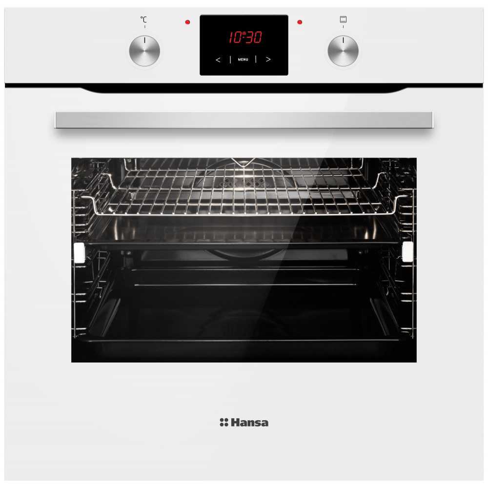 Духова шафа Hansa електрична, 77л, A, дисплей, конвекція, білий