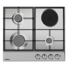 Варильна поверхня Hansa комбінована (3 газ + 1 електро), 59см, чавун, нерж