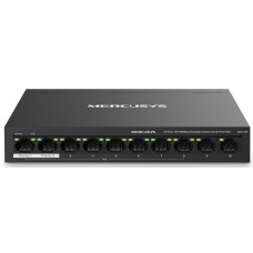 Комутатор MERCUSYS MS110P 10xFE (8xPoE), 65Вт, Некерований