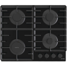 Варильна поверхня Gorenje газова на склі, 60см, чавун, чорний Варильна поверхня Gorenje газова на склі, 60см, чавун, чорний