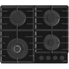 Варильна поверхня Gorenje газова на склі, 60см, чавун, чорний Варильна поверхня Gorenje газова на склі, 60см, чавун, чорний