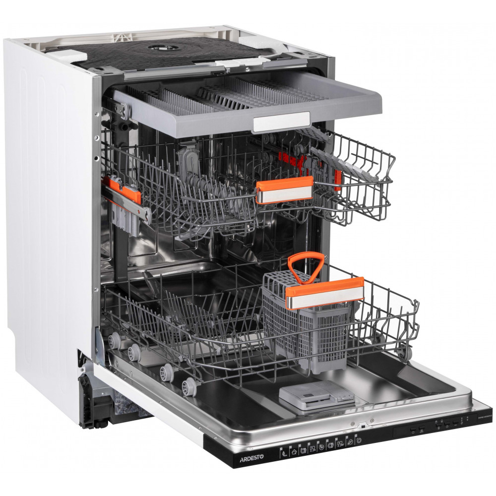 Посудомийна машина ARDESTO вбудовувана, 15компл., А+++, 60см, дисплей, 3й кошик, гігієн.обробка, авт.відкр.дверей, чорний