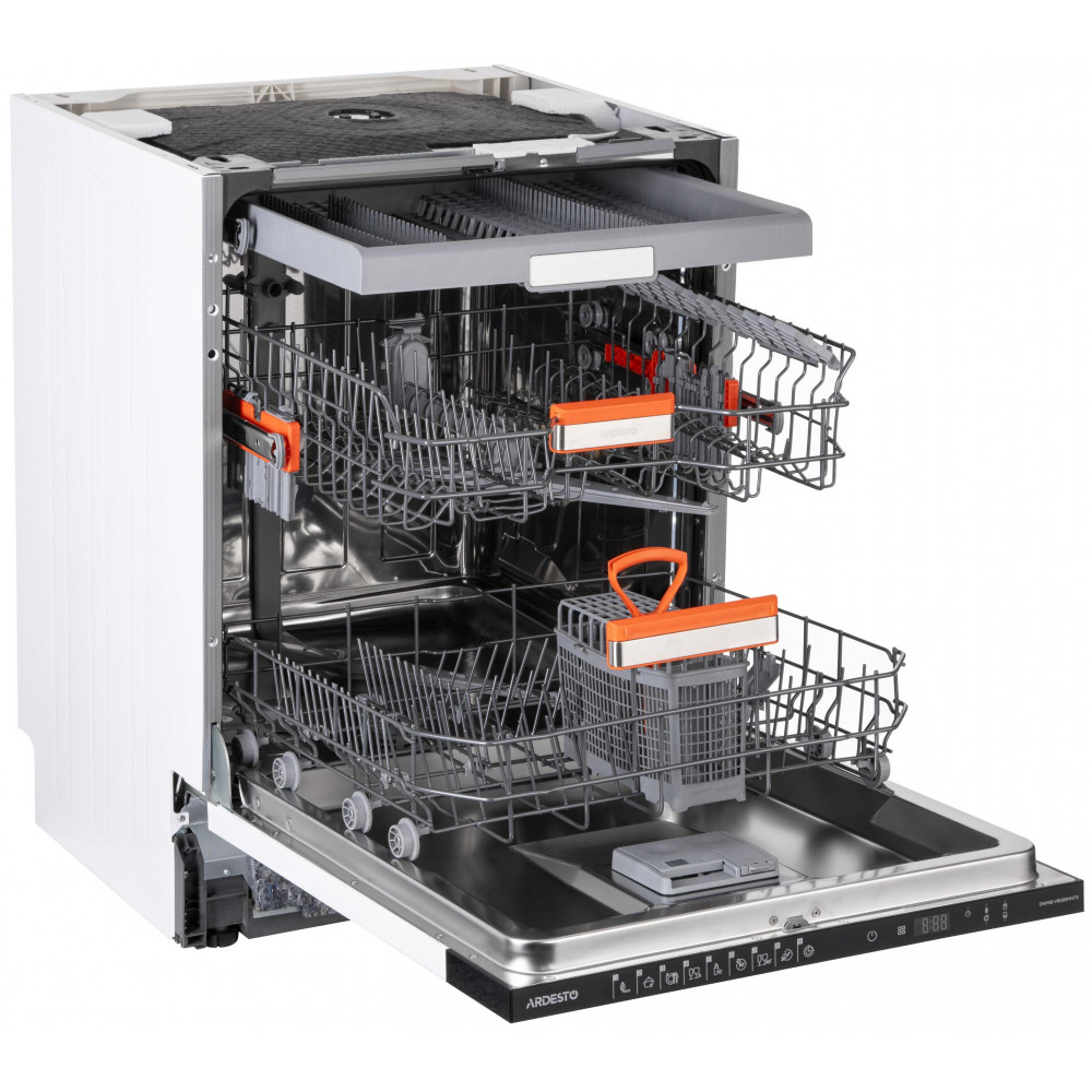 Посудомийна машина ARDESTO вбудовувана, 15компл., А+++, 60см, дисплей, 3й кошик, гігієн.обробка, авт.відкр.дверей, чорний
