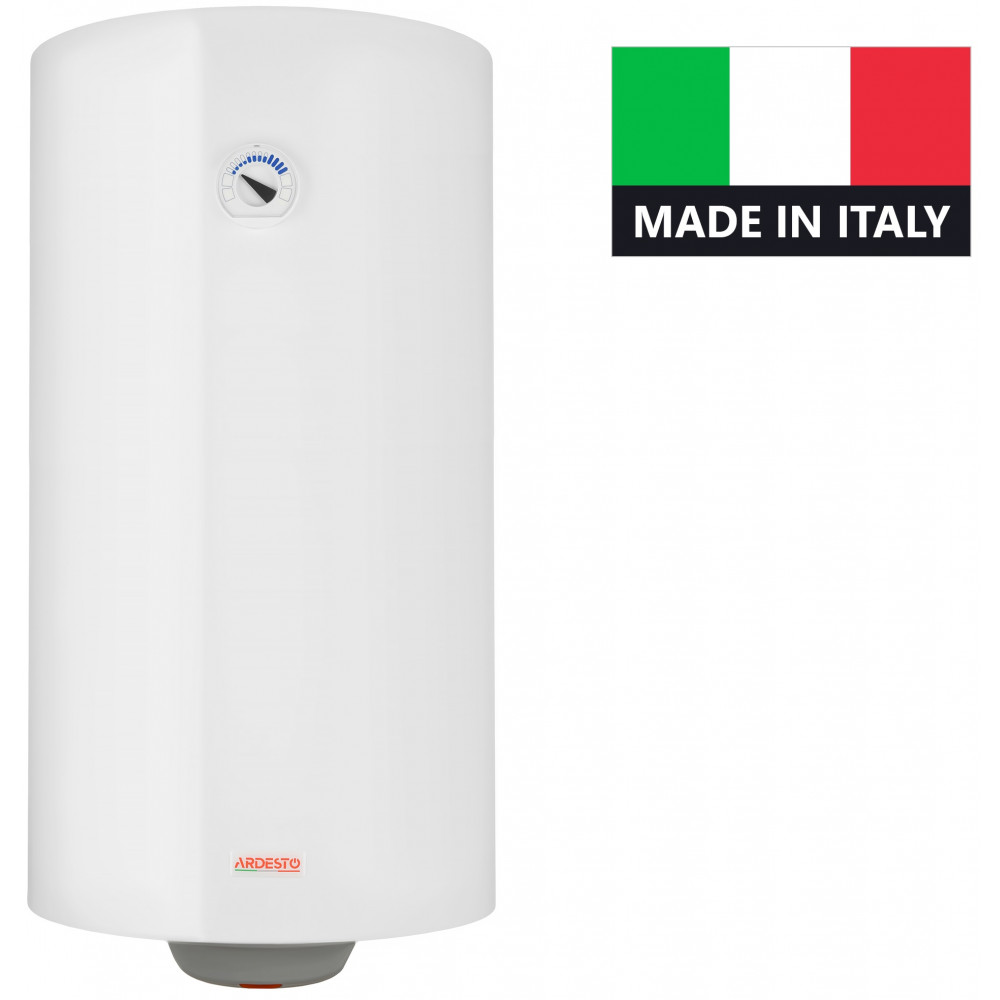 Водонагрівач електр. ARDESTO NEU NTS 100 V 1.5K EU2 круглий, 100л, 1,5кВт, мех. кер-ння, C, Італія, білий