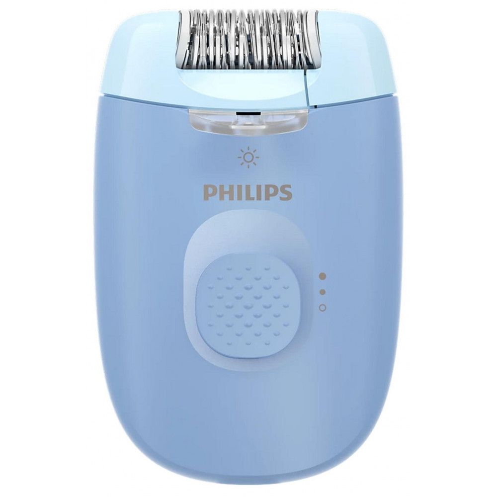 Епілятор Philips Series 2000 дисковий, від мережі, сух., насадок-2, з підсвіткою, блакитний