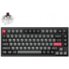 Клавіатура механічна Lemokey  P1 Pro 84Key, Keychron Super Brown, WL/BT/USB-A, QMK/VIA, Hot-Swap, EN/UKR, RGB,  Knob, Carbon Black