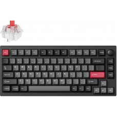 Клавіатура механічна Lemokey  P1 Pro 84Key, Keychron Super Red, WL/BT/USB-A, QMK/VIA, Hot-Swap, EN/UKR, RGB,  Knob, Carbon Black