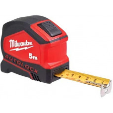 Рулетка Milwaukee Tape Measure Autolock, 5мх25мм, з фіксатором змотування, АБС-пластик