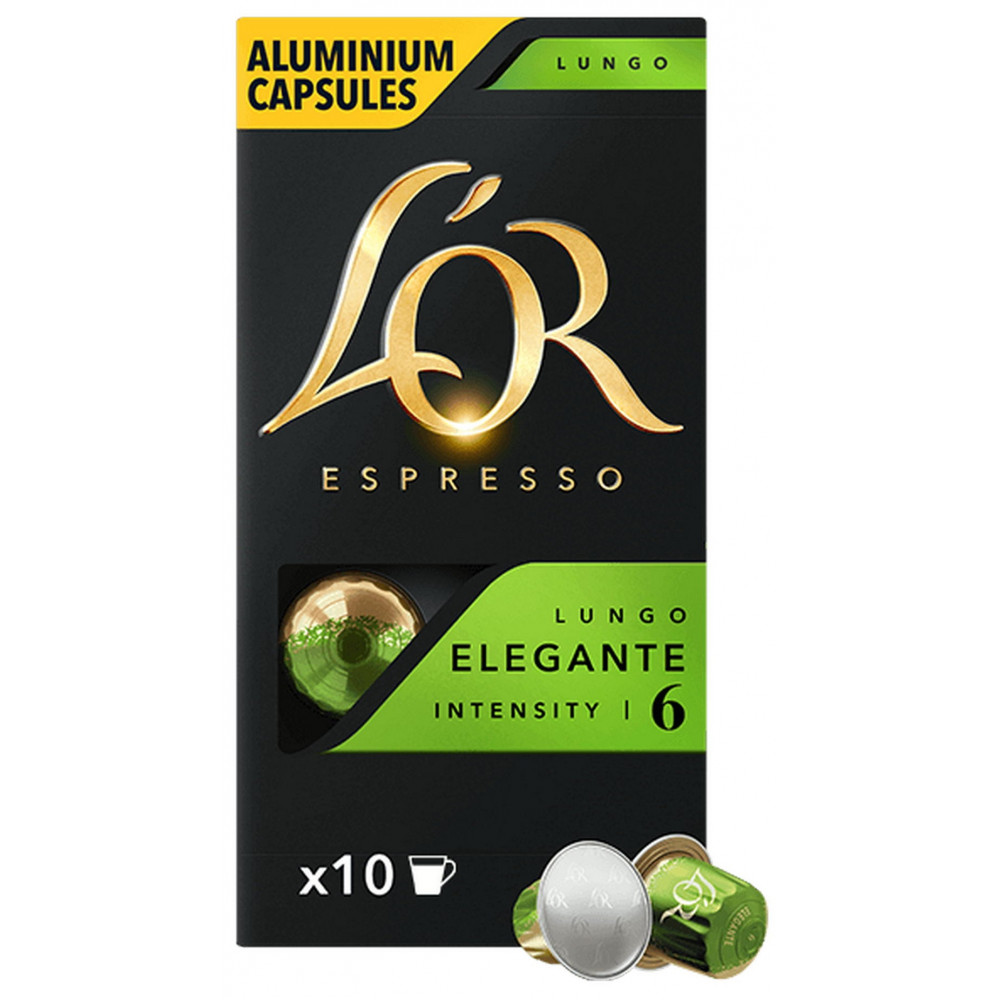 Кава L`OR капсули, Lungo Elegante, арабіка, 10шт, Nespresso