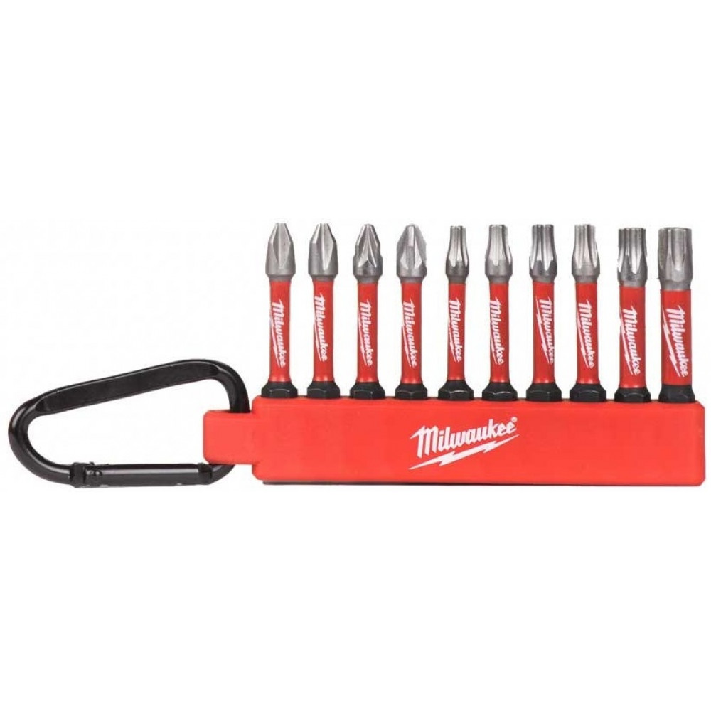 Біти Milwaukee Shockwave carabiner, набір 10шт, сталь
