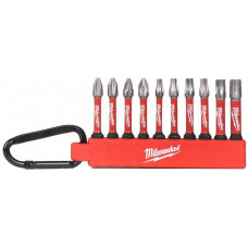 Біти Milwaukee Shockwave carabiner, набір 10шт, сталь Біти Milwaukee Shockwave carabiner, набір 10шт, сталь