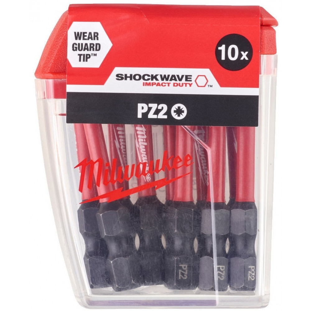 Біти Milwaukee Shockwave, набір 10шт, PZ2х50мм