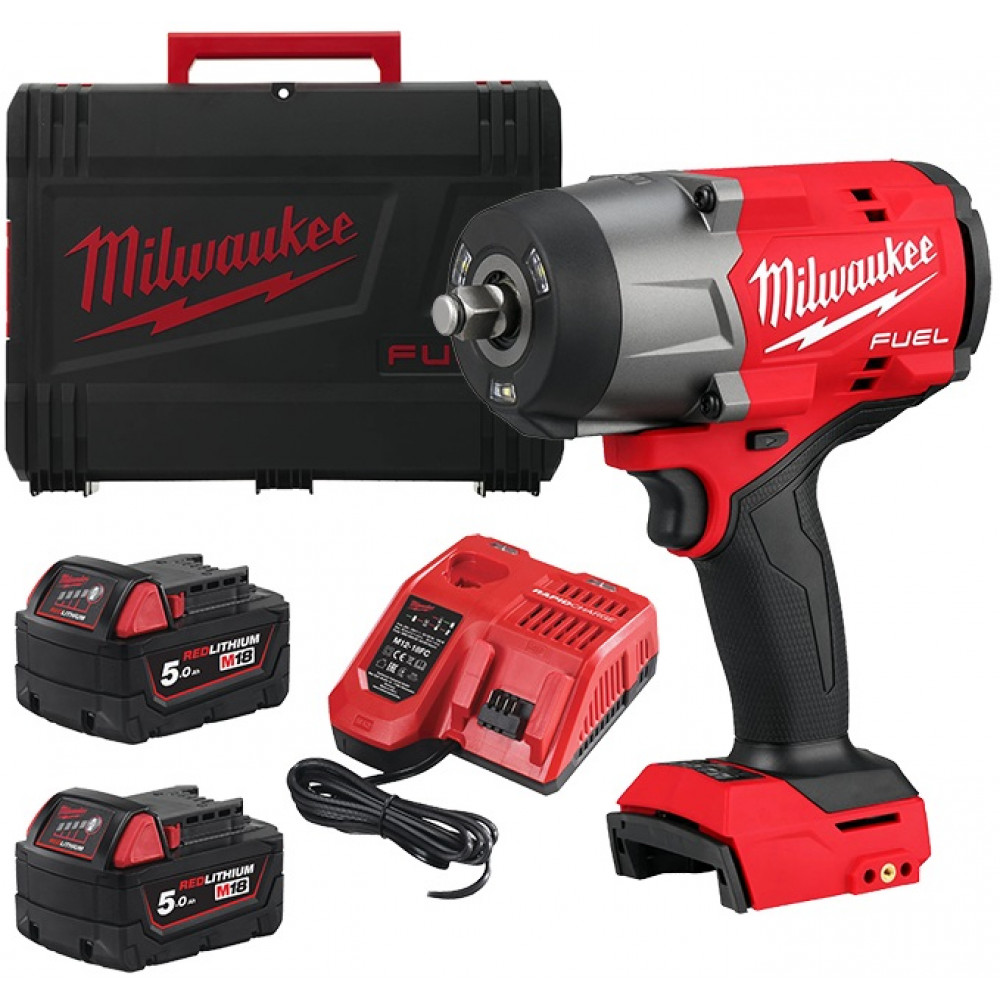 Гайковерт ударний акумуляторний Milwaukee M18 FHIW2F12-502X 18В АКБ 2х5А·год 0-2000об/хв 2034Нм 1/2