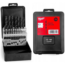 Набір свердел по металу Milwaukee HSS-R, 19шт, 1-10мм, кейс Набір свердел по металу Milwaukee HSS-R, 19шт, 1-10мм, кейс