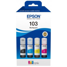Контейнери з чорнилом Epson 103 EcoTank L1110/L1250/L3100/L3101/L3110/L3150/L3151/L3156/L3200/L3201/L3250/L3251/L3256/L3260/L3266/L3550/L3560/L5190/L5590/L5290 Multipack (C,M,Y,Bk) Контейнери з чорнилом Epson 103 EcoTank L1110/L1250/L3100/L3101/L3110/L3150/L3151/L3156/L3200/L3201/L3250/L3251/L3256/L3260/L3266/L3550/L3560/L5190/L5590/L5290 Multipack (C,M,Y,Bk)