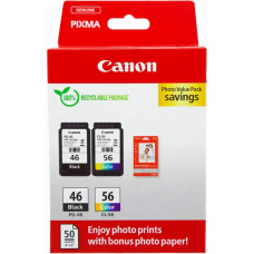 Комплект Canon No.46: Картридж Canon PG-46Bk/CL-56 кольор. Value Pack Комплект Canon No.46: Картридж Canon PG-46Bk/CL-56 кольор. Value Pack