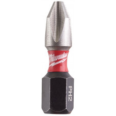 Біти Milwaukee Shockwave, набір 2шт, PH2х25мм Біти Milwaukee Shockwave, набір 2шт, PH2х25мм