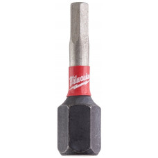 Біти Milwaukee Shockwave, набір 2шт, Hex3х25мм Біти Milwaukee Shockwave, набір 2шт, Hex3х25мм