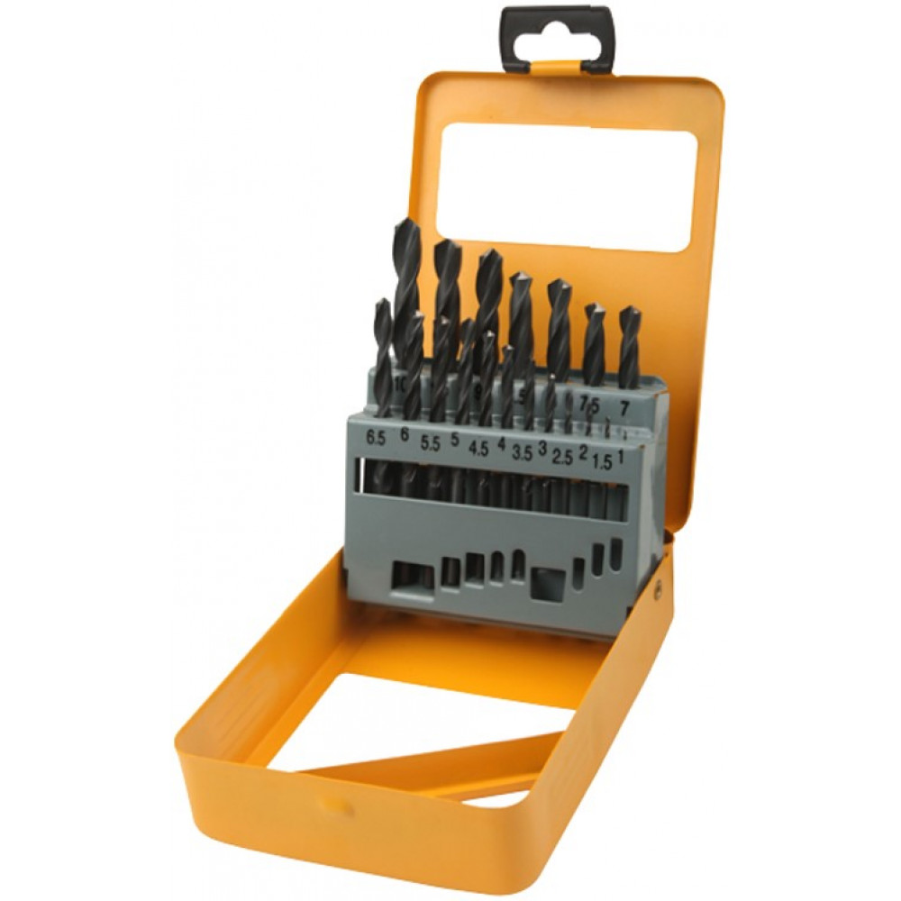 Набір свердел по металу Tolsen HSS, 19шт, 1-10мм, кейс