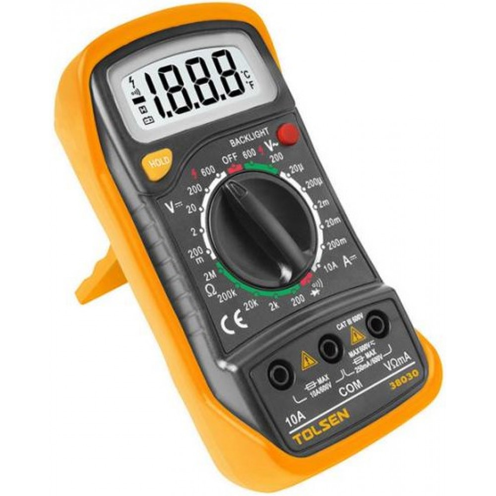 Мультиметр цифровий Tolsen, 0-600В, LCD-дисплей з підсвіткою