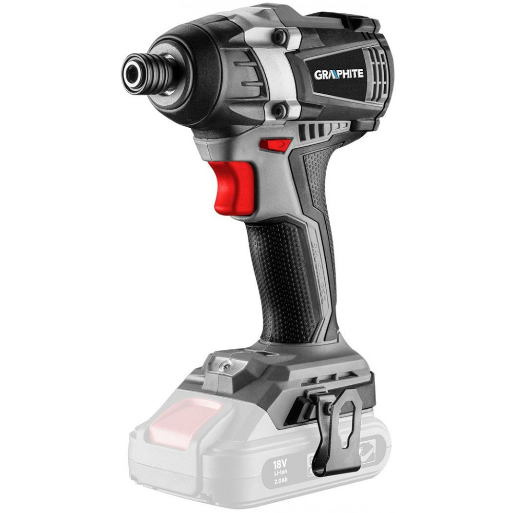 Гайковерт ударний GRAPHITE Energy+ 18В безщітковий 2700об/хв 200Нм 3 швидкості 1.2кг без АКБ та ЗП
