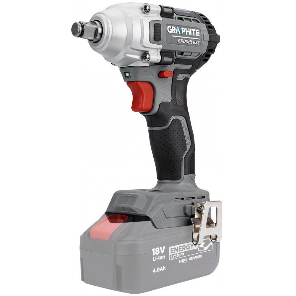 Гайковерт ударний GRAPHITE Energy+ 18В безщітковий 2600об/хв 330Нм 1/2