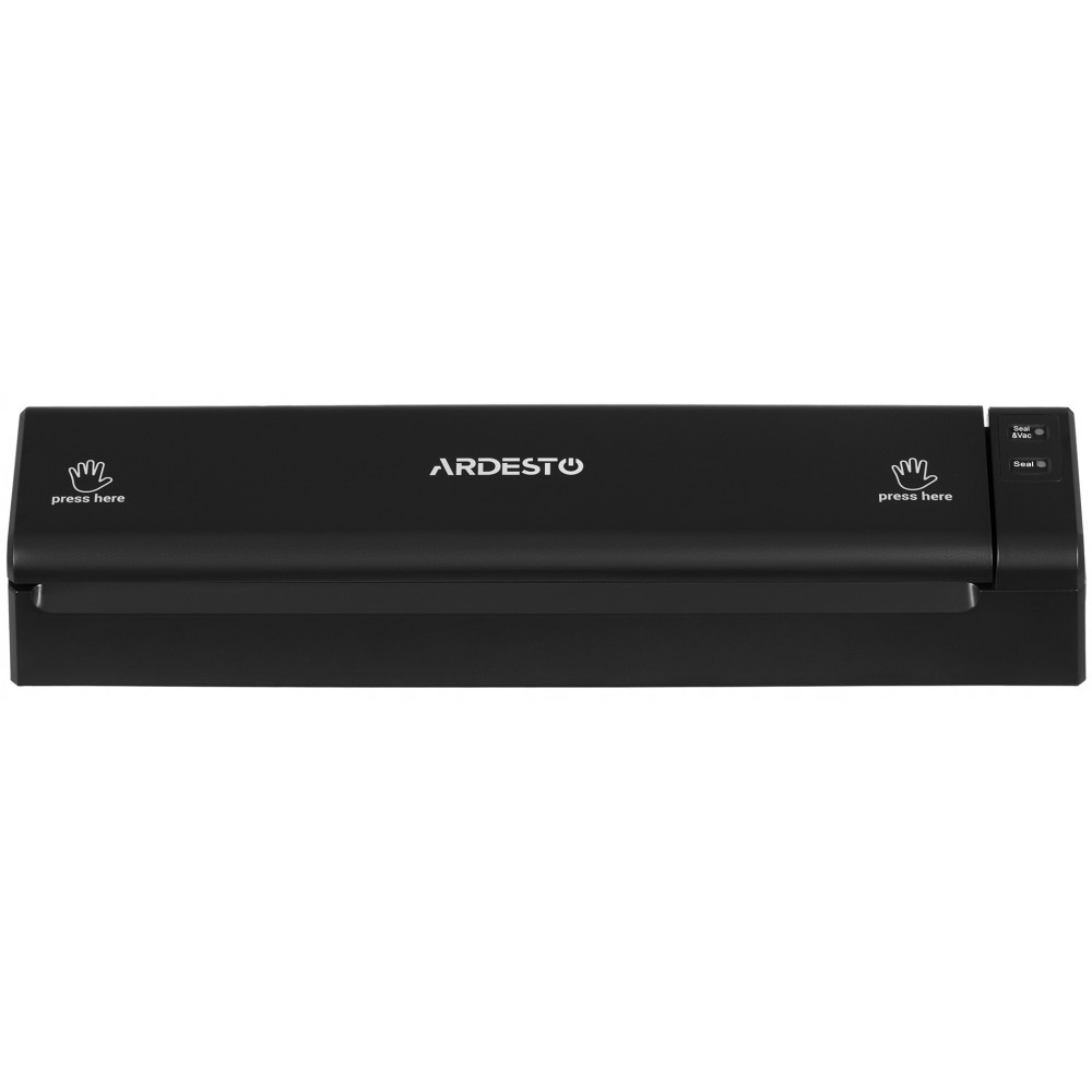 Вакууматор Ardesto для пакетів та рулонів, 110Вт, 28см, електронне, + 1 рулон, пластик, чорний