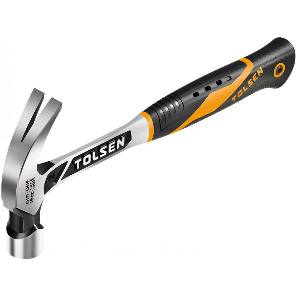 Молоток столярний Tolsen Профі 450г 34см руків'я металеве гумове