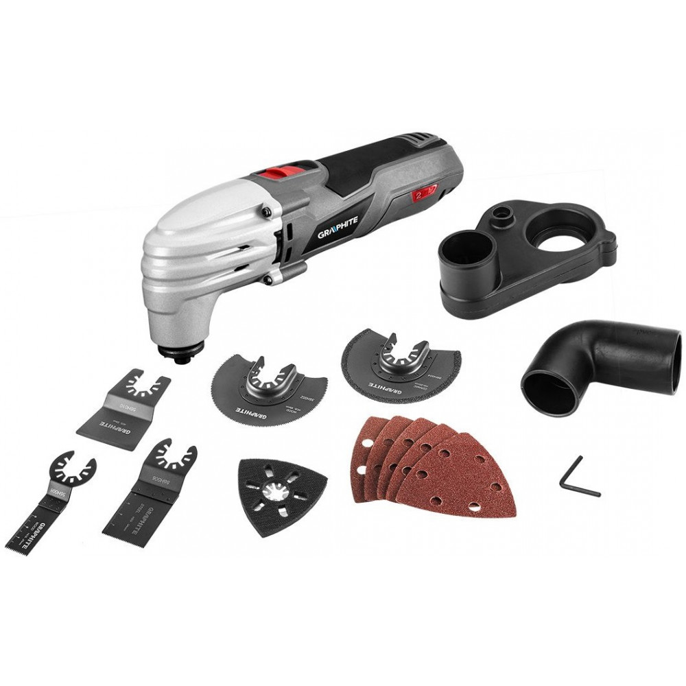 Шліфмашина шліфувально-гравірувальна GRAPHITE 250Вт 15000-21000об/хв 1.35кг кейс
