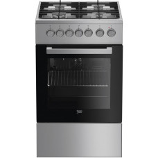 Плита Beko комбінована, 55л, 50x60см, для зрідженого газу, конвекція, чавун, нерж