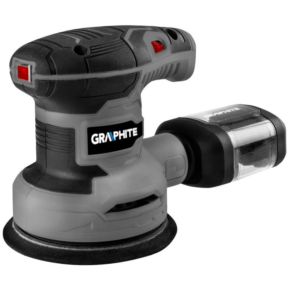 Шліфмашина ексцентрикова GRAPHITE 300Вт 125мм 7000-13000об/хв орбіта 1мм 1.21кг
