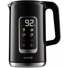Електрочайник Sencor 1.7л, Strix, LED дисплей, подвійні стінки, сенс. керування, чорний