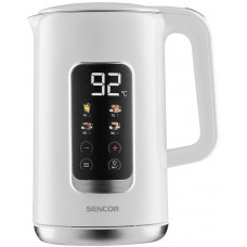 Електрочайник Sencor 1.7л, Strix, LED дисплей, подвійні стінки, сенс. керування, білий