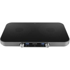 Плитка настільна Sencor індукційна, комфорок - 2 на 2.2 + 1.3кВт, керування - мех., чорний