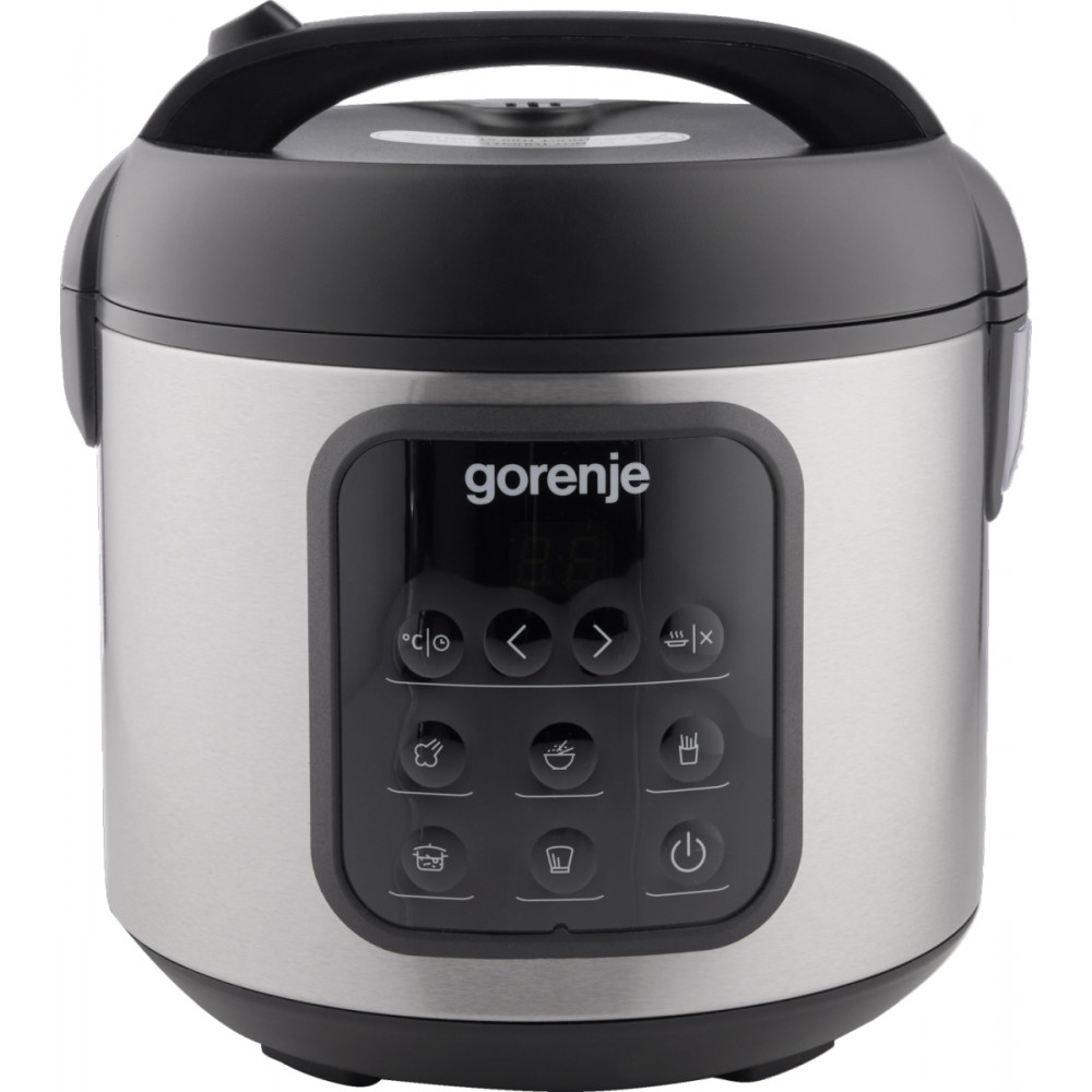 Мультиварка Gorenje, 476Вт, мини, чаша-2л, електронне керув., 5 програм, метал/пластик, чорний